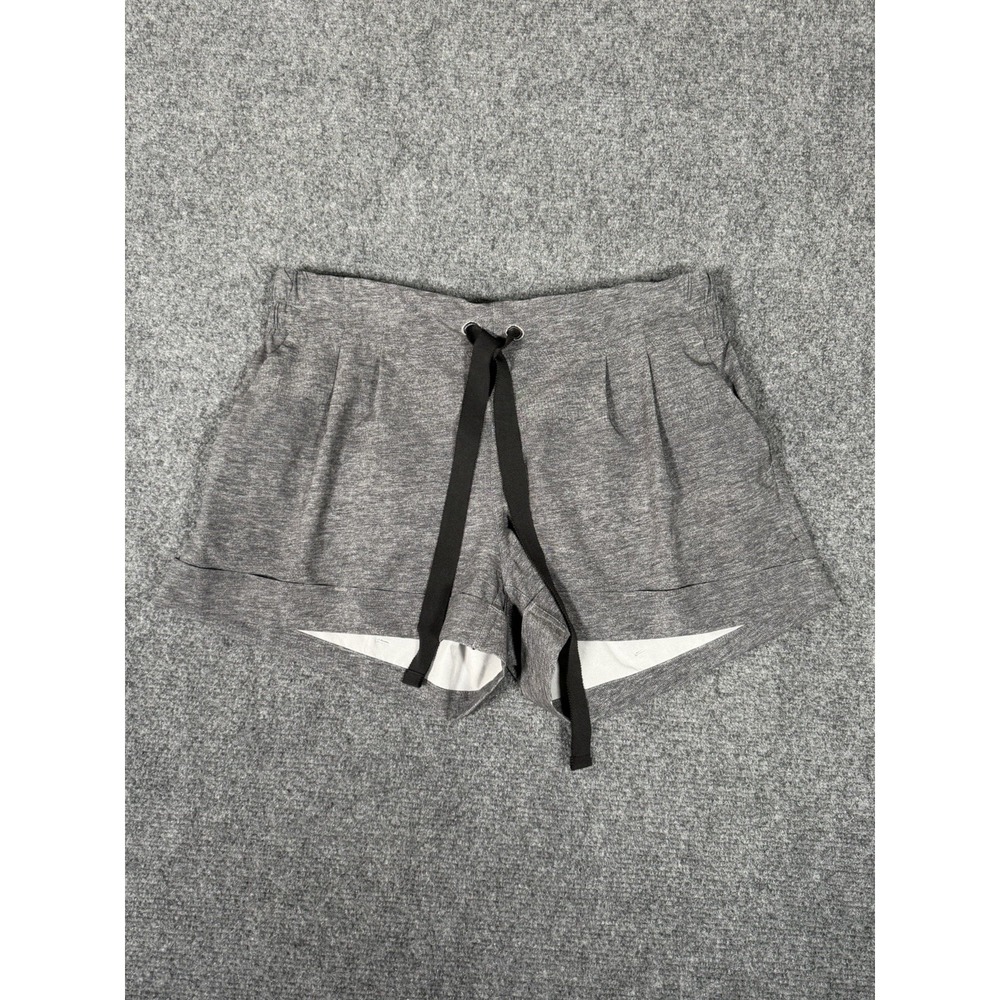 Lululemon Spring Break Away Short 3" Women's 8 Heathered Gray Drawstring